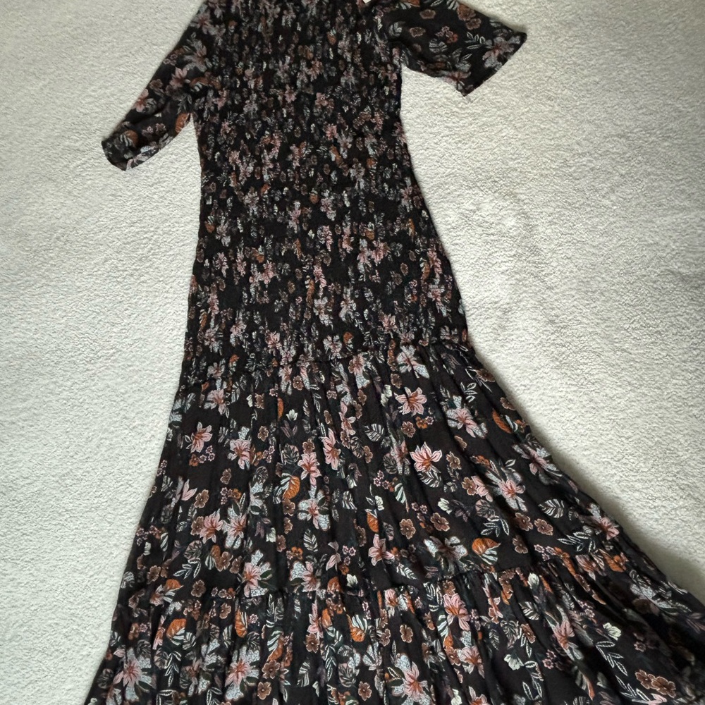 Veronica Beard Black 3/4 Sleeve Maxi Dress